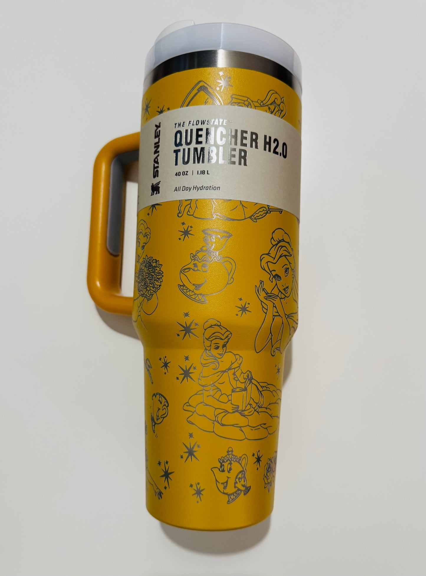 Cinderella Inspired Princess Custom Laser Engraved Stanley tumbler Cups 40 ozs