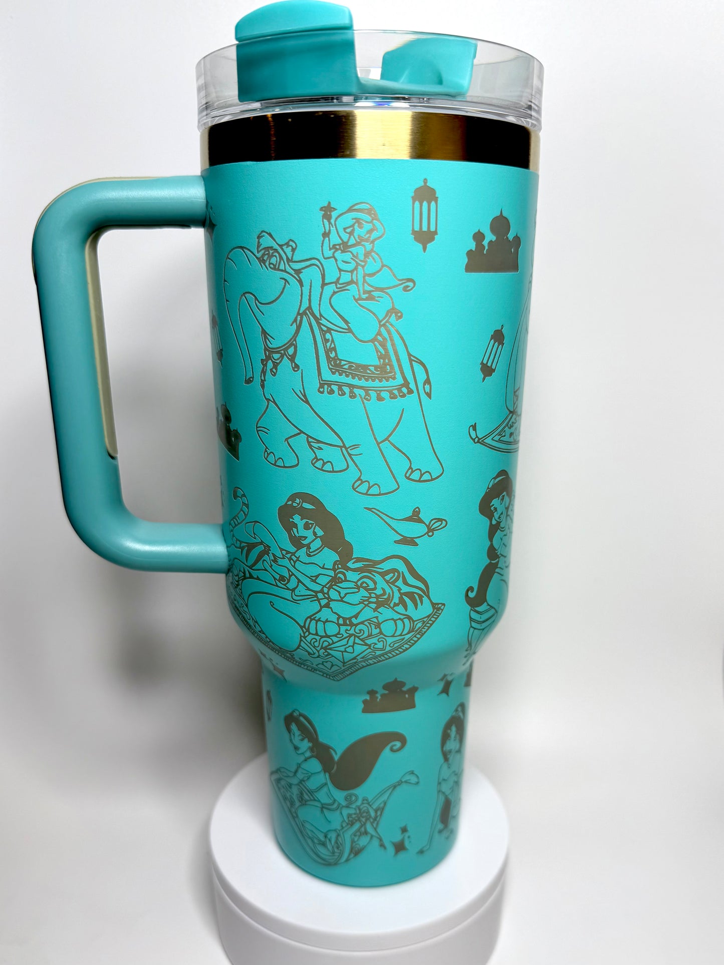 Jasmine Inspired Princess Custom Laser Engraved Stanley tumbler Cups 40 ozs