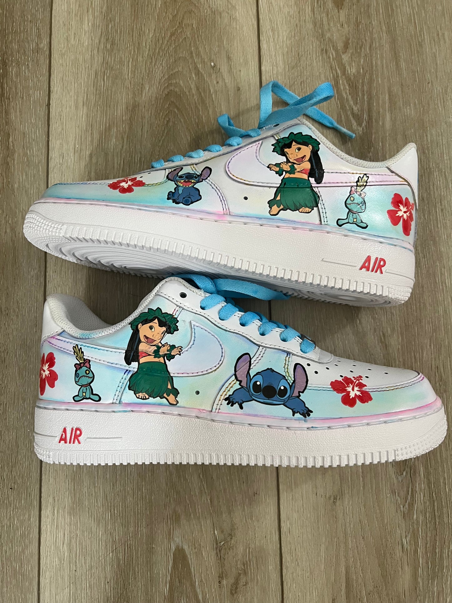 Lilo and stitch Inspired Custom Nike Air Force 1 (Copy)