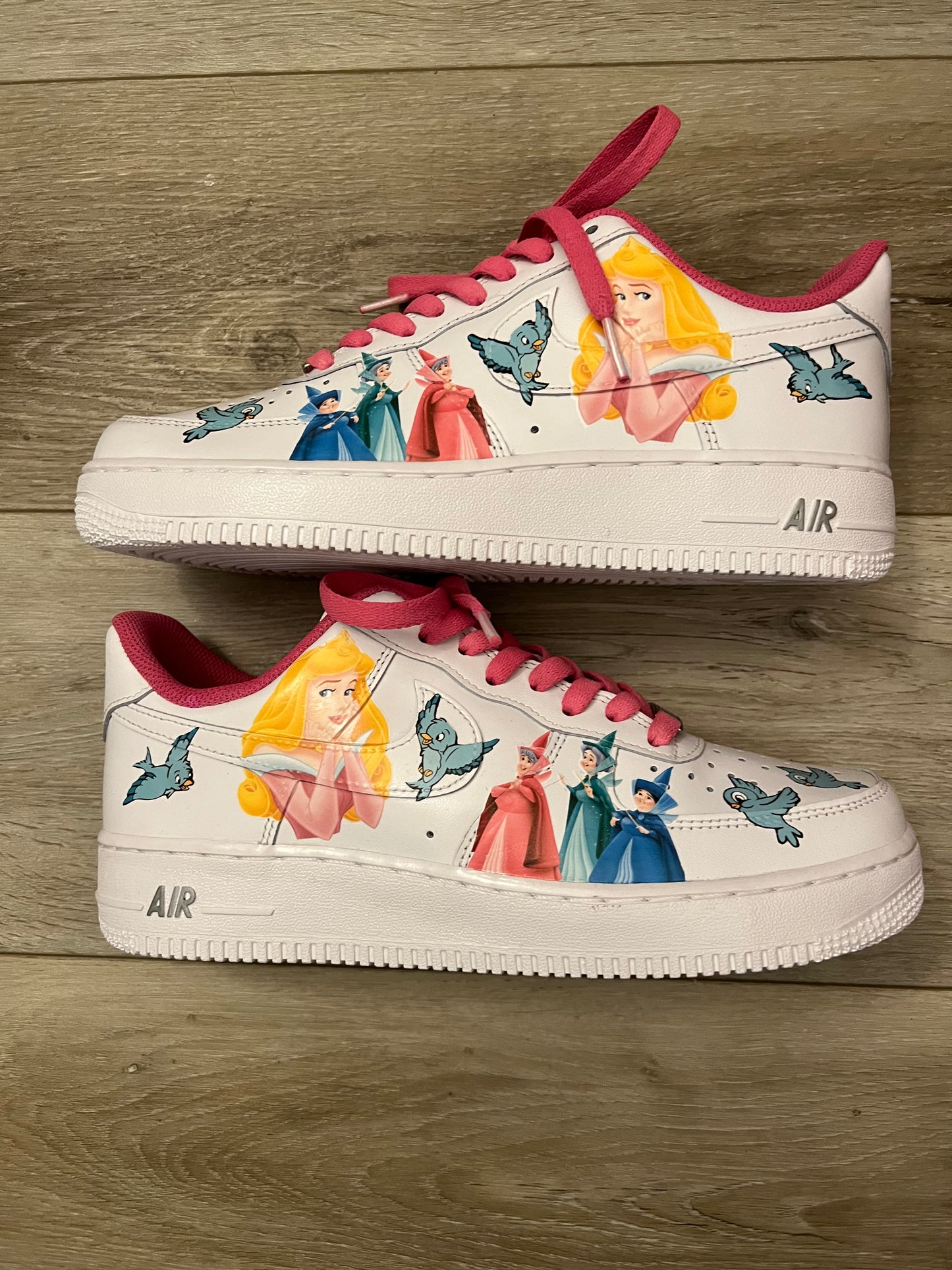 Sleeping beauty Princess Inspired Custom Nike Air Force 1