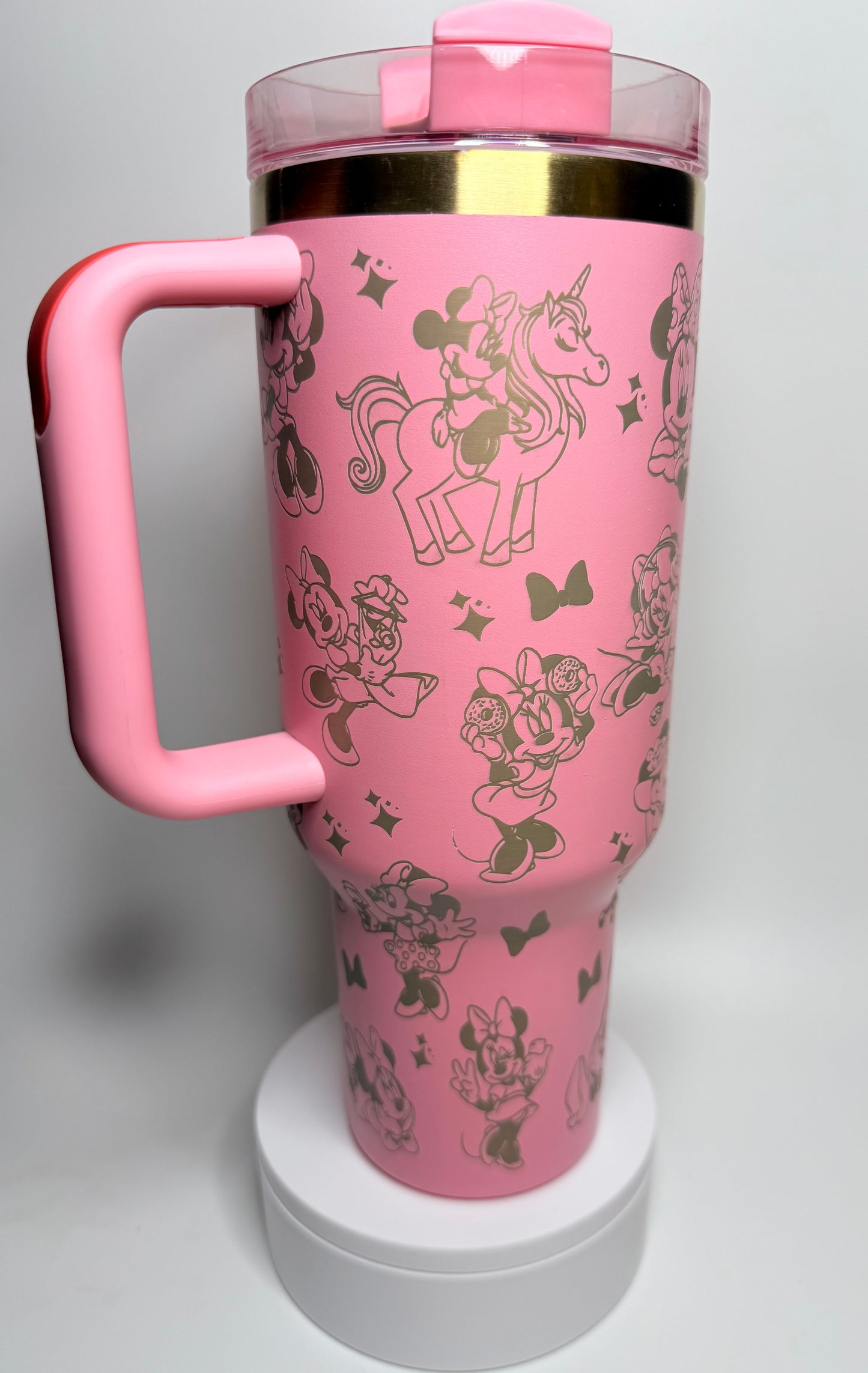Minnie Inspired Princess Custom Laser Engraved Stanley tumbler Cups 40 ozs