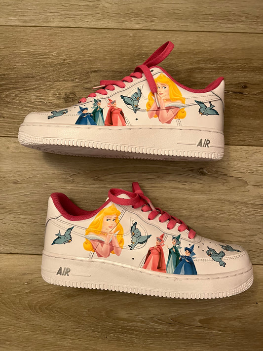 Sleeping beauty Princess Inspired Custom Nike Air Force 1