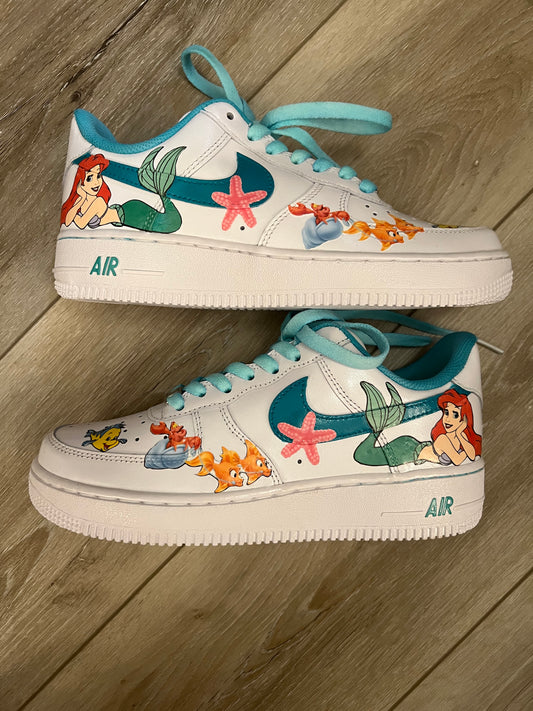 Mermaid Princess Inspired Custom Nike Air Force 1