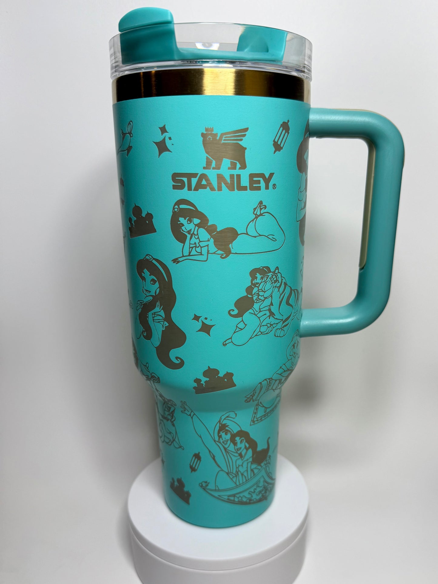 Jasmine Inspired Princess Custom Laser Engraved Stanley tumbler Cups 40 ozs