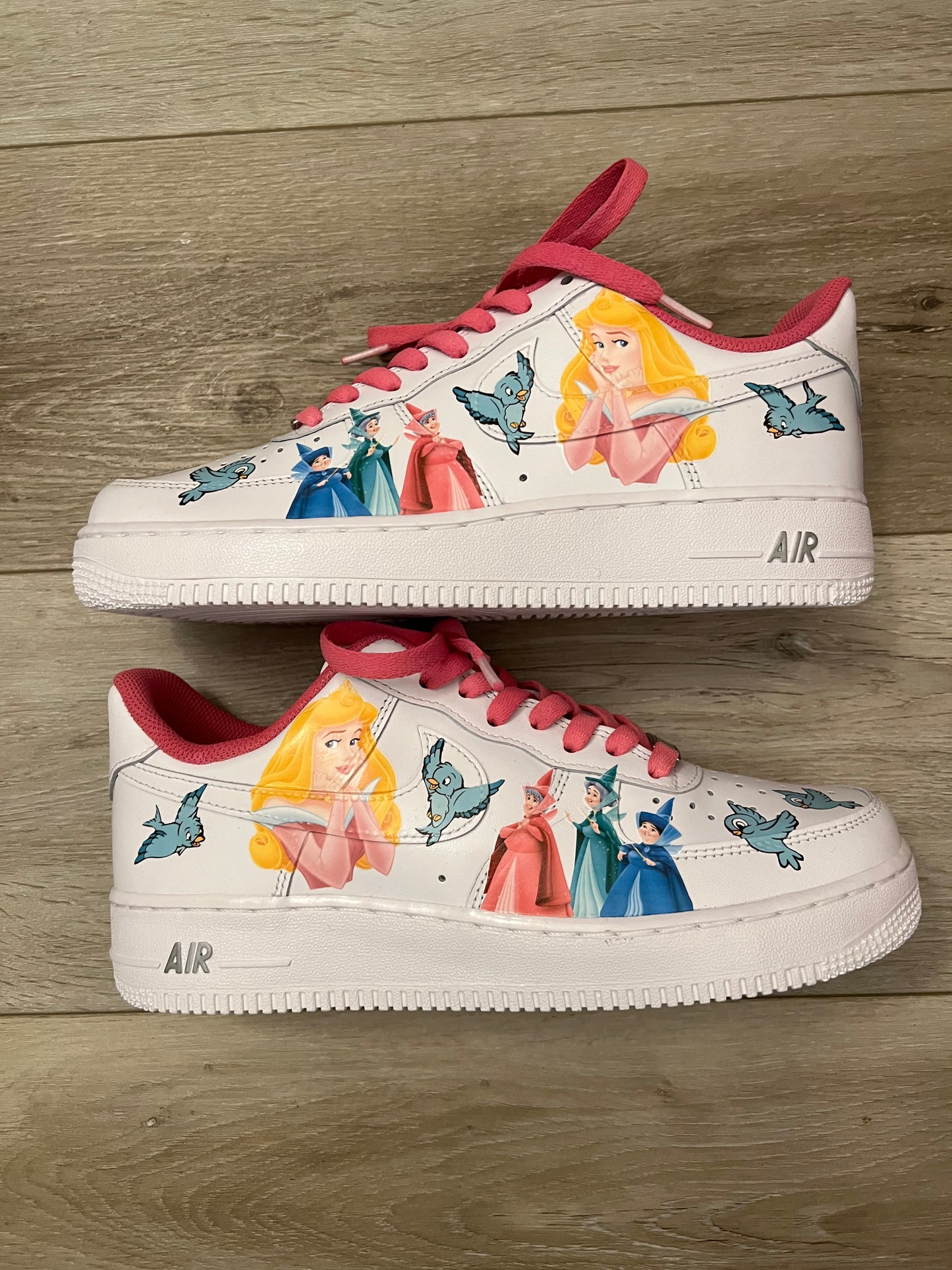 Sleeping beauty Princess Inspired Custom Nike Air Force 1