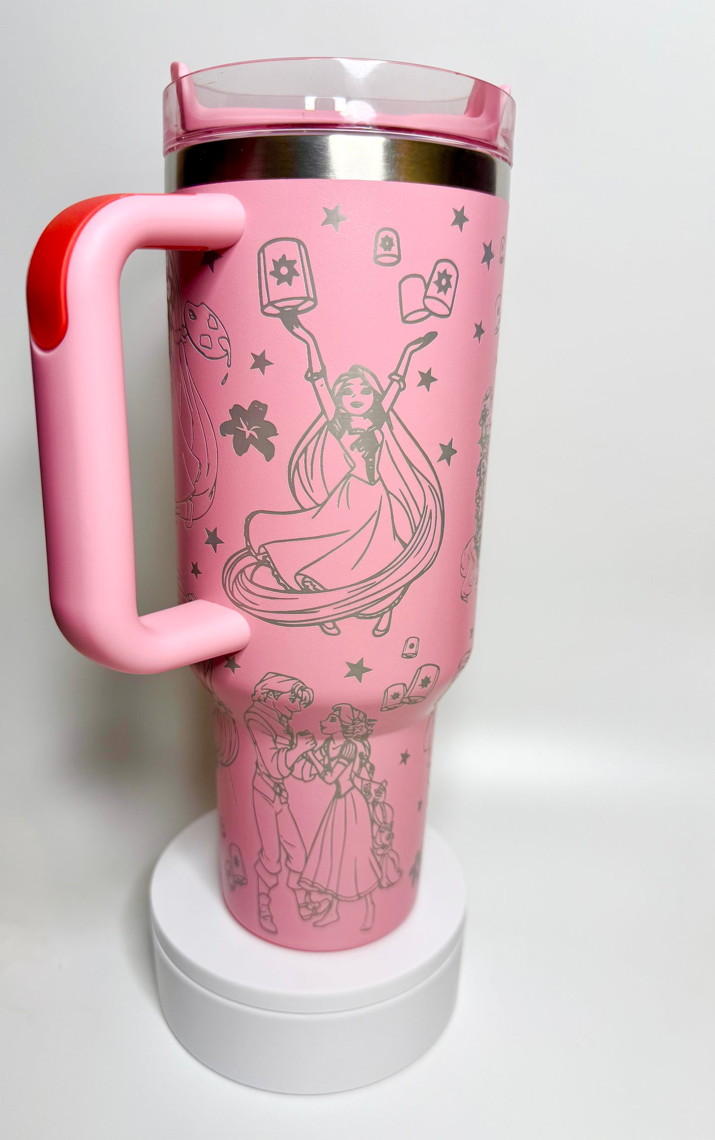 Tangled Inspired Princess Custom Laser Engraved Stanley tumbler Cups 40 ozs