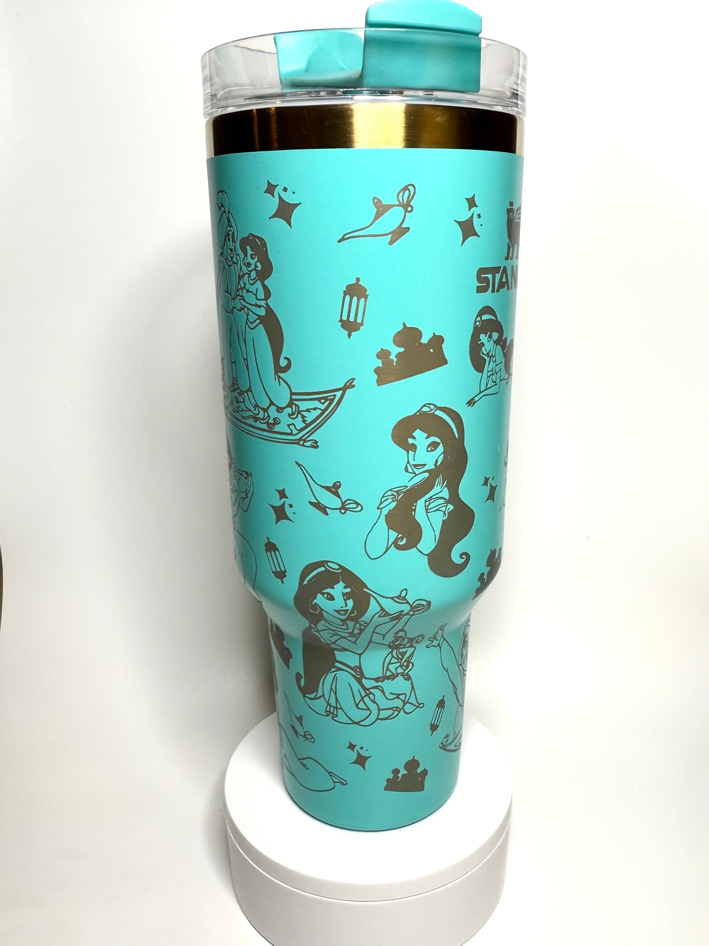 Jasmine Inspired Princess Custom Laser Engraved Stanley tumbler Cups 40 ozs