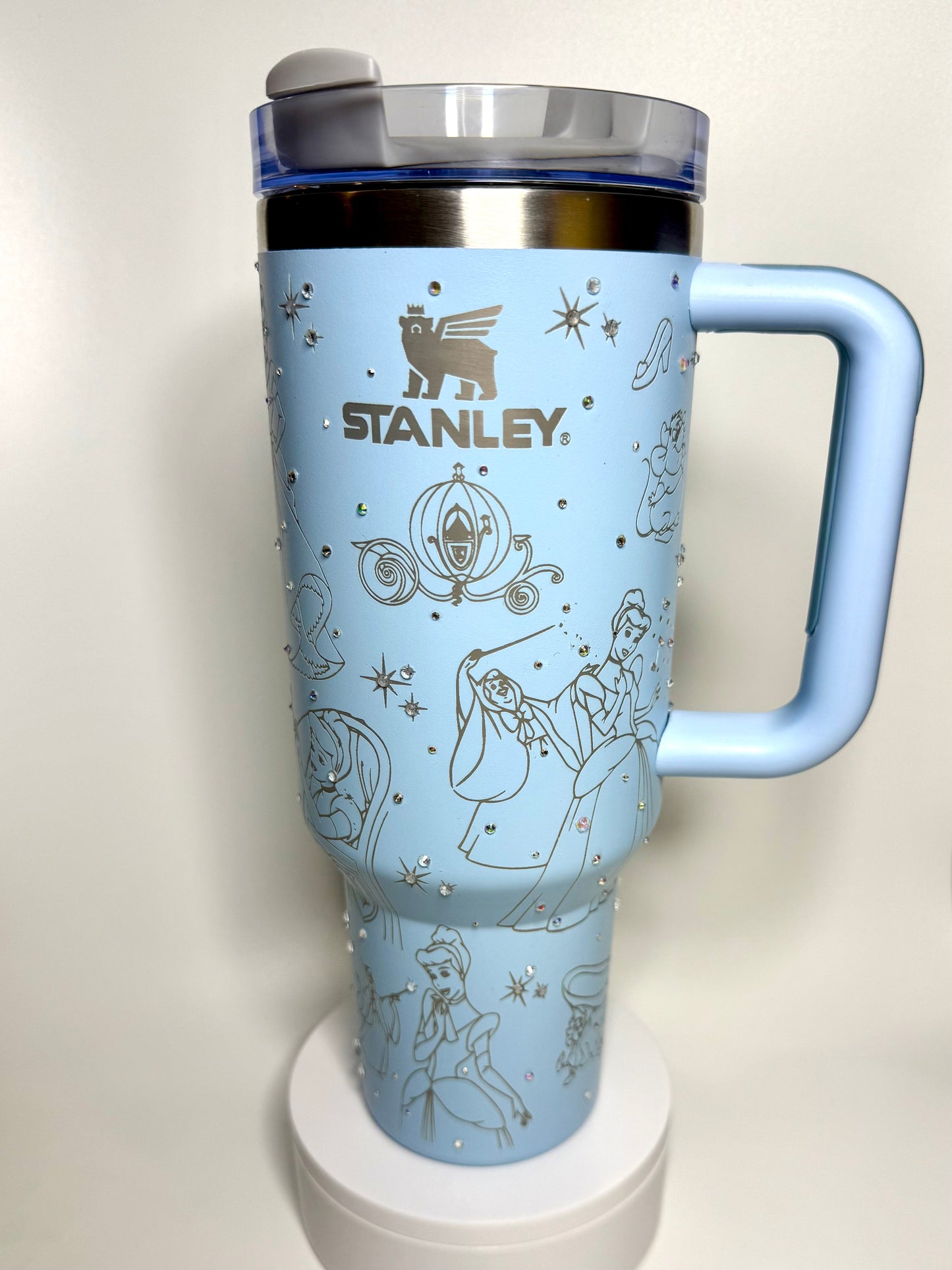 Little Mermaid Inspired Princess Custom Laser Engraved Stanley tumbler Cups 40 ozs