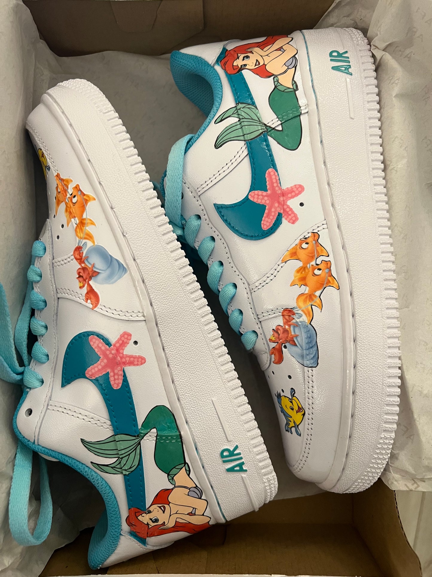 Mermaid Princess Inspired Custom Nike Air Force 1