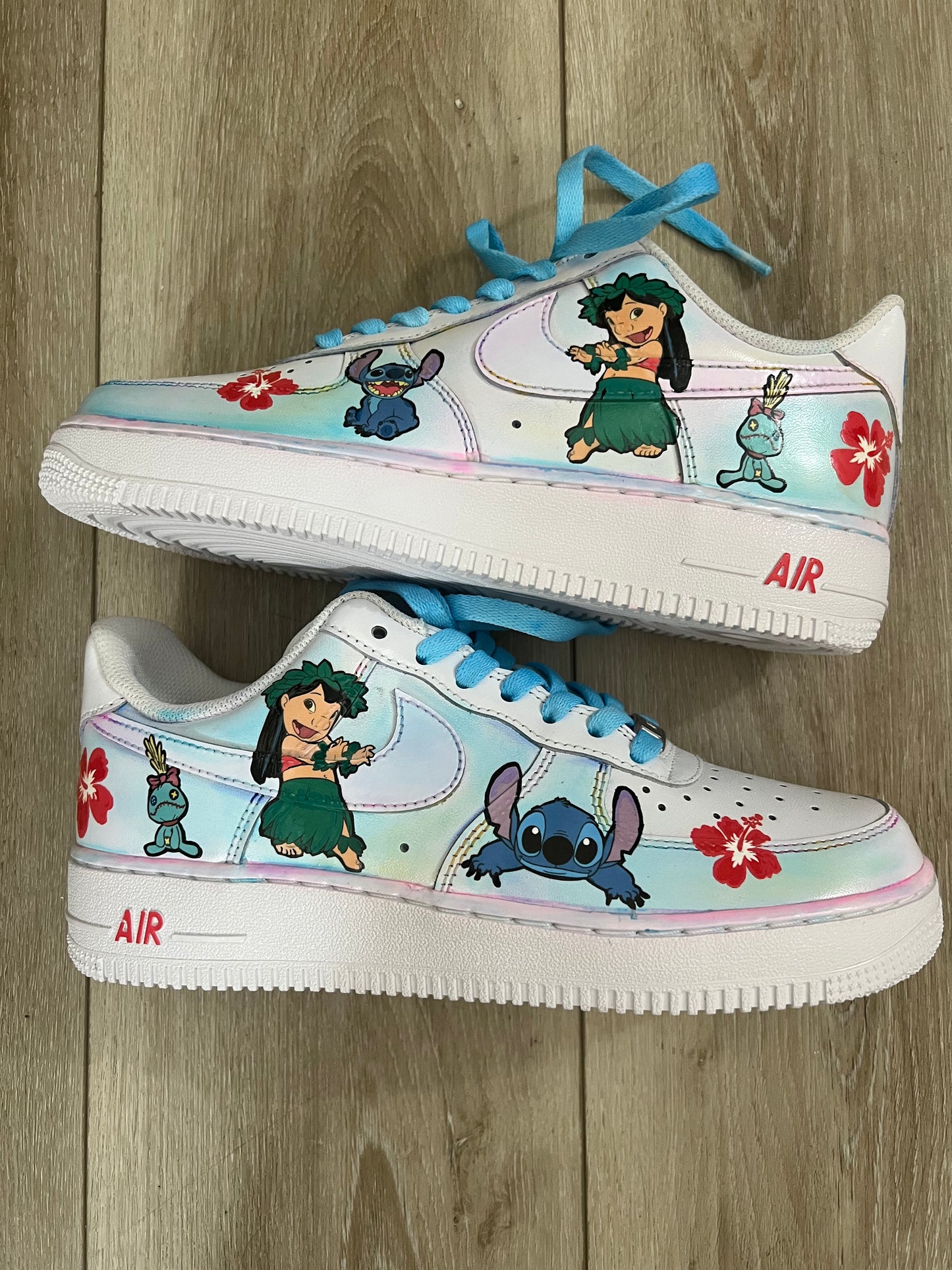 Lilo and stitch Inspired Custom Nike Air Force 1 (Copy)