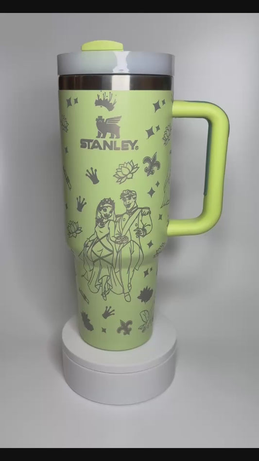 Tiana Disney-Inspired Princess Custom Laser Engraved Stanley tumbler Cups 40 ozs